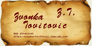 Zvonka Tovitović vizit kartica